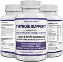 Solo Potent Thyroid Support &amp; Adrenal Support Suplemento 2-in-1 Fórmula natural con Iodine & Ashwagandha for Energy, Metabolism, Focus for Women &amp; Men, 60 caps