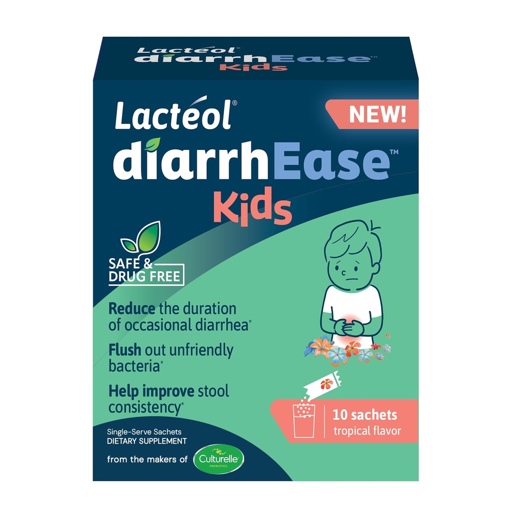 diarreaLos niños - un seguro, sin fármacos y clínicamente testado Strain postbiótico que acorta la duración de la diarrea ocasional - funciona naturalmente con el cuerpo de su hijo, 10 cuentan