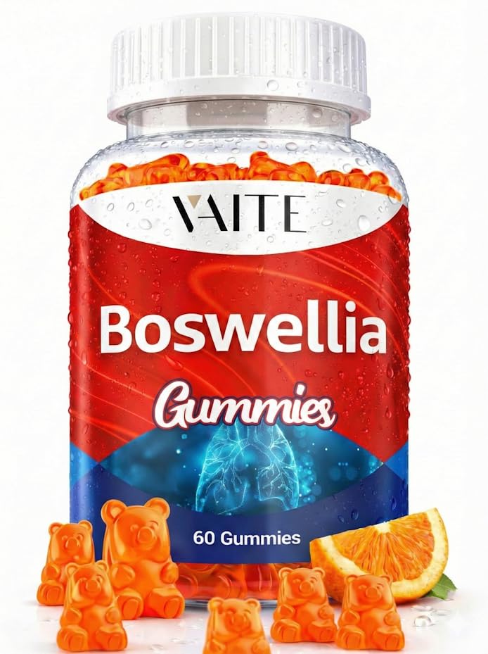 VAITE Boswellia Serrata Extracto Gummies 1200mg – Suplemento de Apoyo Conjunto con Frankincenso Indio, Ácido Boswellico y Extracto de Resina Botánica, Vegetariano para Mujeres y Hombres, No Gluten-Free