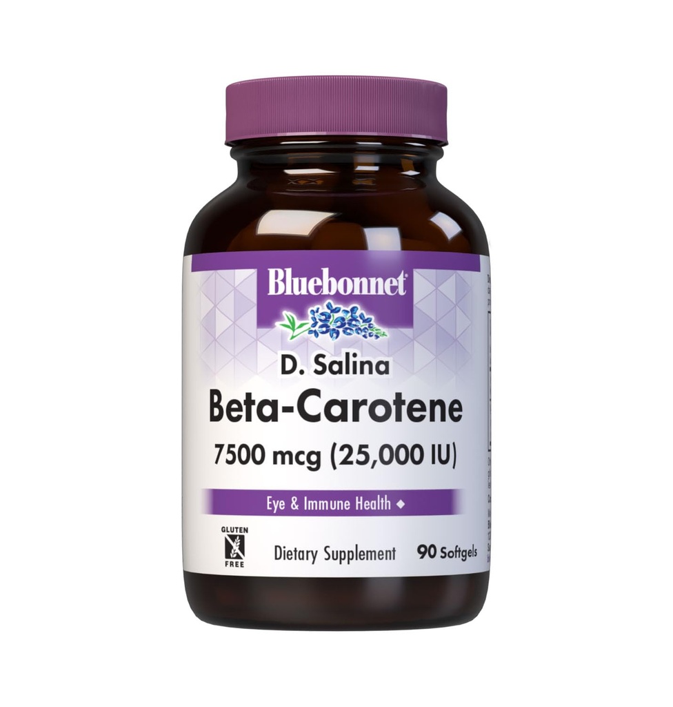 BlueBonnet Mixed Beta-Carotene 25000 U Soft Gels, Redish Brown, 90 Conde