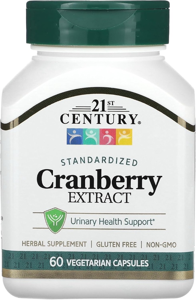 21st Century Cranberry Extract, Standardized, 60 cápsulas vegetarianas