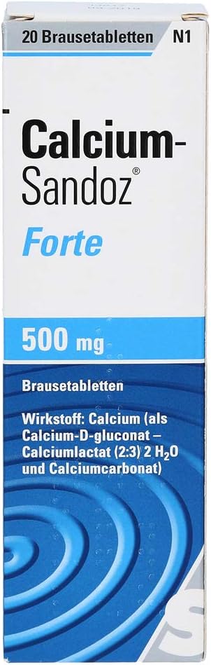 Calcio-Sandoz Forte 500 mg 20 Tabla efervescente