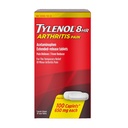 Tylenol 8HR Artritis Dolor de Alivio de Dolor, 650 mg Acetaminofeno para la Artritis Menor &amp; Dolor Conjunto, Reductor de Fiebre, Liberación Extendida, Gentle on Stomach, 100 ct