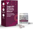 Suplementos de vitamina B12 – Vitaminas Vegan B12 para el apoyo energético – VIT B12 Suplementos de vitaminas para todas las edades – Vitamina B12 1000 Mcg (60 Tabs)