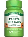 La verdad de la naturaleza Papaya Enzyme Chewable Tablets  120 Count ← Vegan, Non-GMO &amp; Gluten Free Supplement for Digestion ← Natural Tropical Flavor