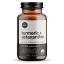 Astaxanthin orgánico 12mg Plus Turmeric 1500mg, Black Pepper Extract, High Absorption, Eye, Heart, Skin, Joint, Vegan, Gluten-Free, Non-GMO, Double Antioxidant, Turmeric Curcumin Supplement, 30-Days