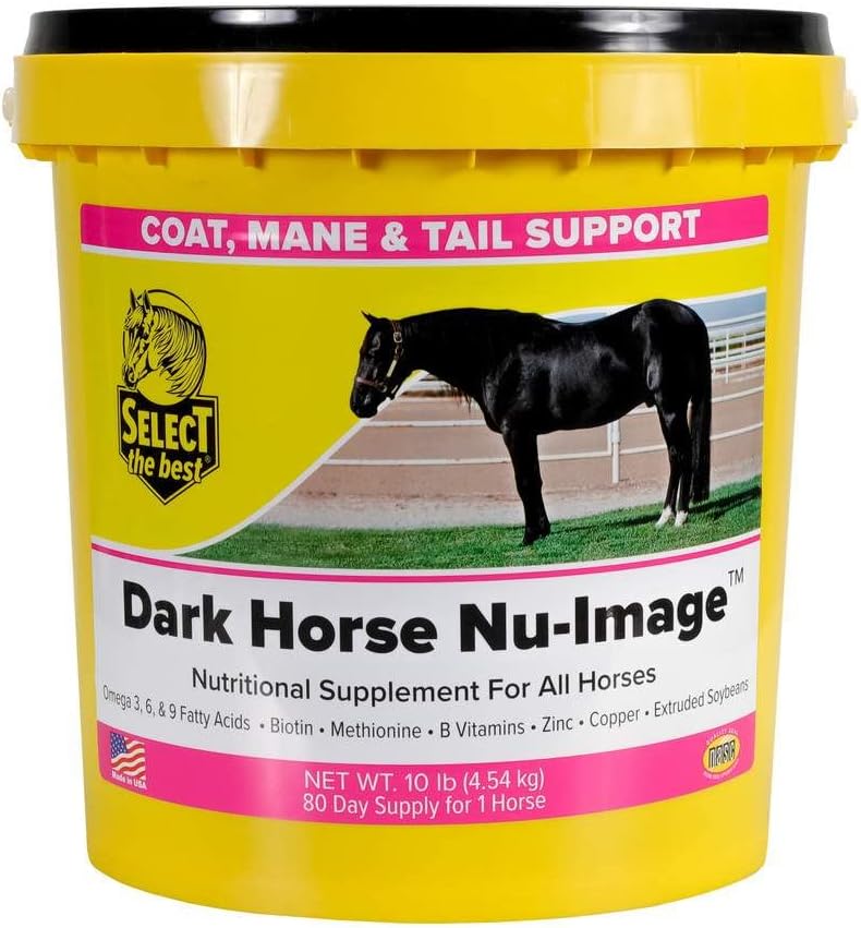 RICHDEL 784299621008 Caballo oscuro Nu-Image Hoof &amp; Coat Support for Horses, 10 lb