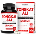 Tongkat Ali Para Hombres 1200mg (200 a 1 Extracto) - 120 cápsulas - Suplemento de Longjack - Suplemento Premium Tonkat-Ali - Apoyo Fuerza, Conducción, Rendimiento Atlético &amp; Masa muscular - Gluten Gratis &amp; No GMO