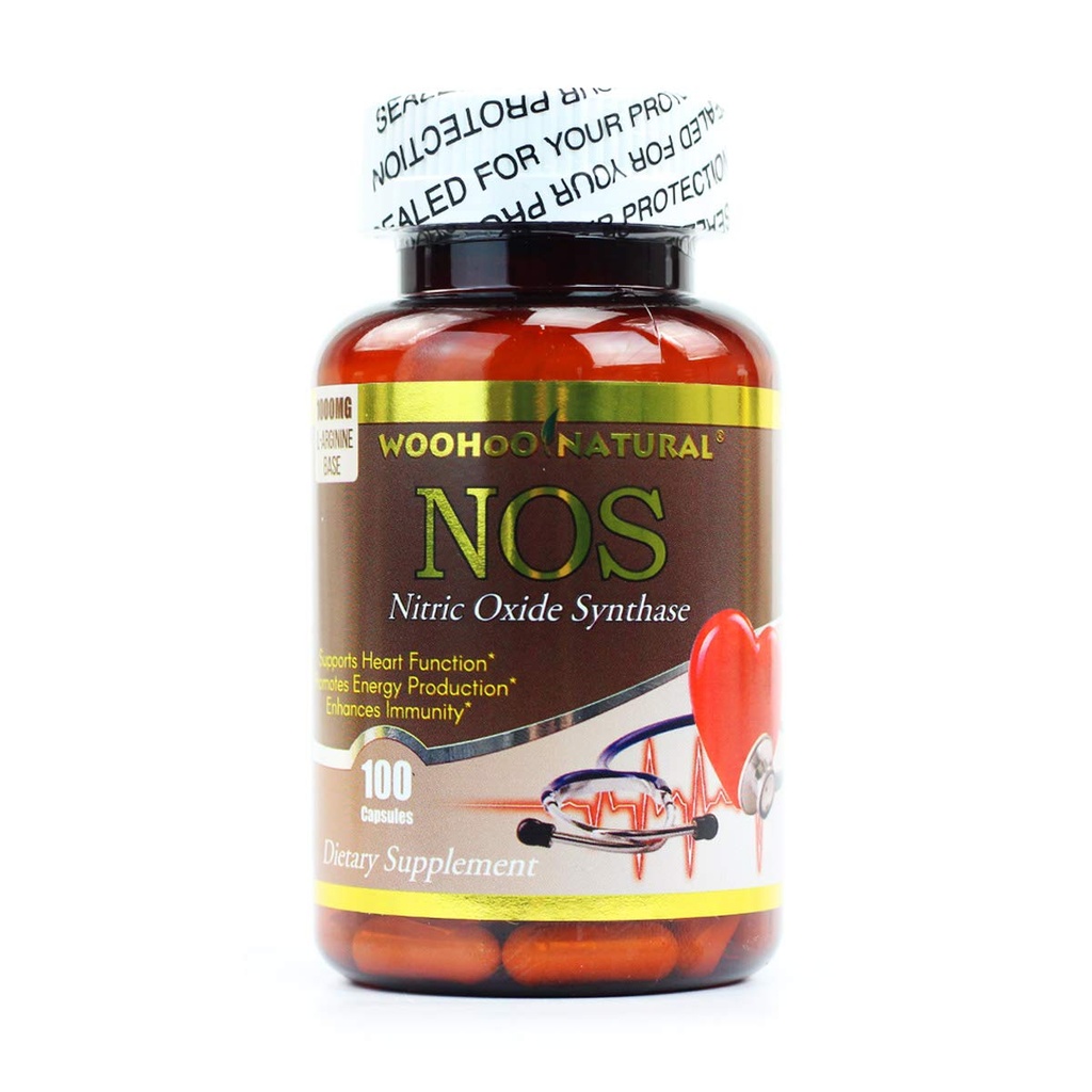 WOOHOO Natural Nitric Oxide Synthase NOS 100 cápsulas