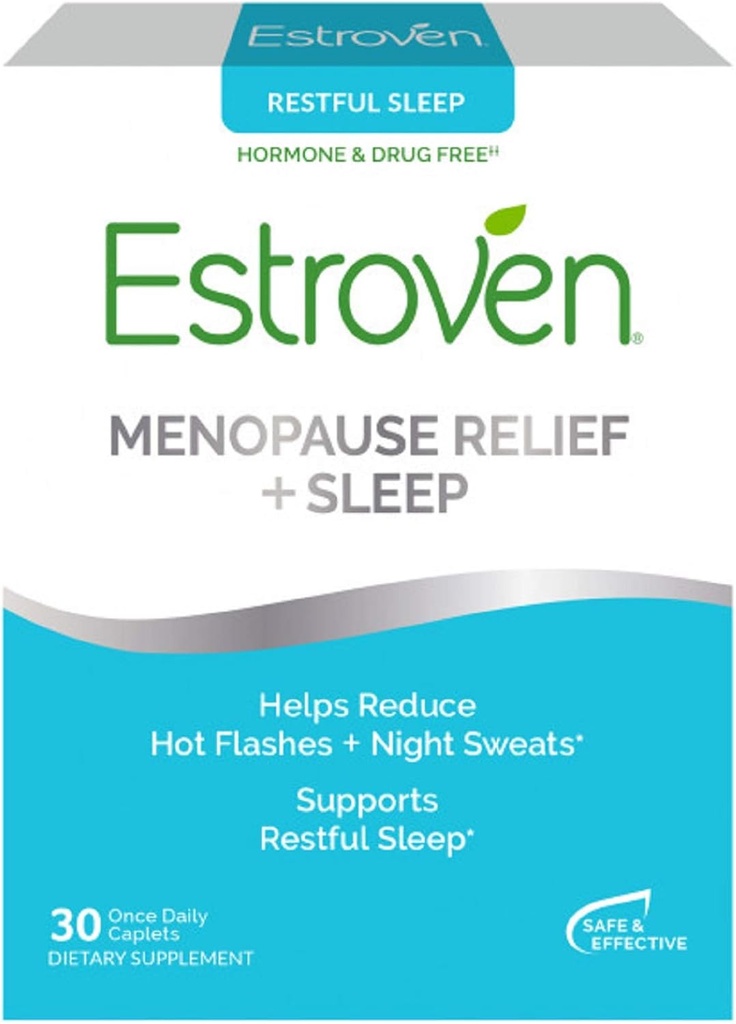 Estroven SLEEP COOL + CALM ← Alivio de la menopausia Suplemento dietético ← Estrógeno Gratis** Silencio Ayuda a reducir los flashes calientes y los suéteres nocturnos*