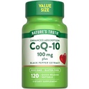 La verdad de la naturaleza CoQ10 100mg TEN 120 Softgels ANTE High Absorption ¦ Non-GMO &amp; Gluten Free Coenzyme Suplemento Silencio con Black Pepper Extract