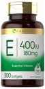Carlyle Vitamina E Softgel Capsules 400 UI Silencio 180mg Silencio 300 Cuenta ← No GMO y Fórmula Libre Gluten