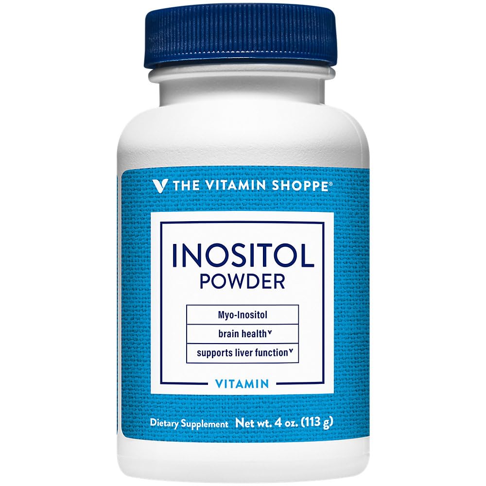 La vitamina Shoppe Inositol Powder - Apoya la salud cerebral - Desarrollado (4 oz./134 Servimientos)