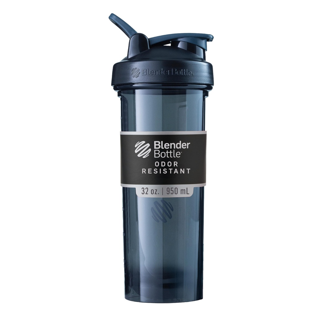 BlenderBottle Shaker Bottle Pro Series Perfecto para Protein Shakes y Pre Workout, 32-Once, Negro