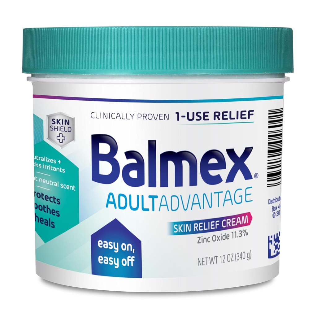 Crema de barrera de alivio para el cuidado de la incontinencia, fácil de usar, fácil de usar, 12oz