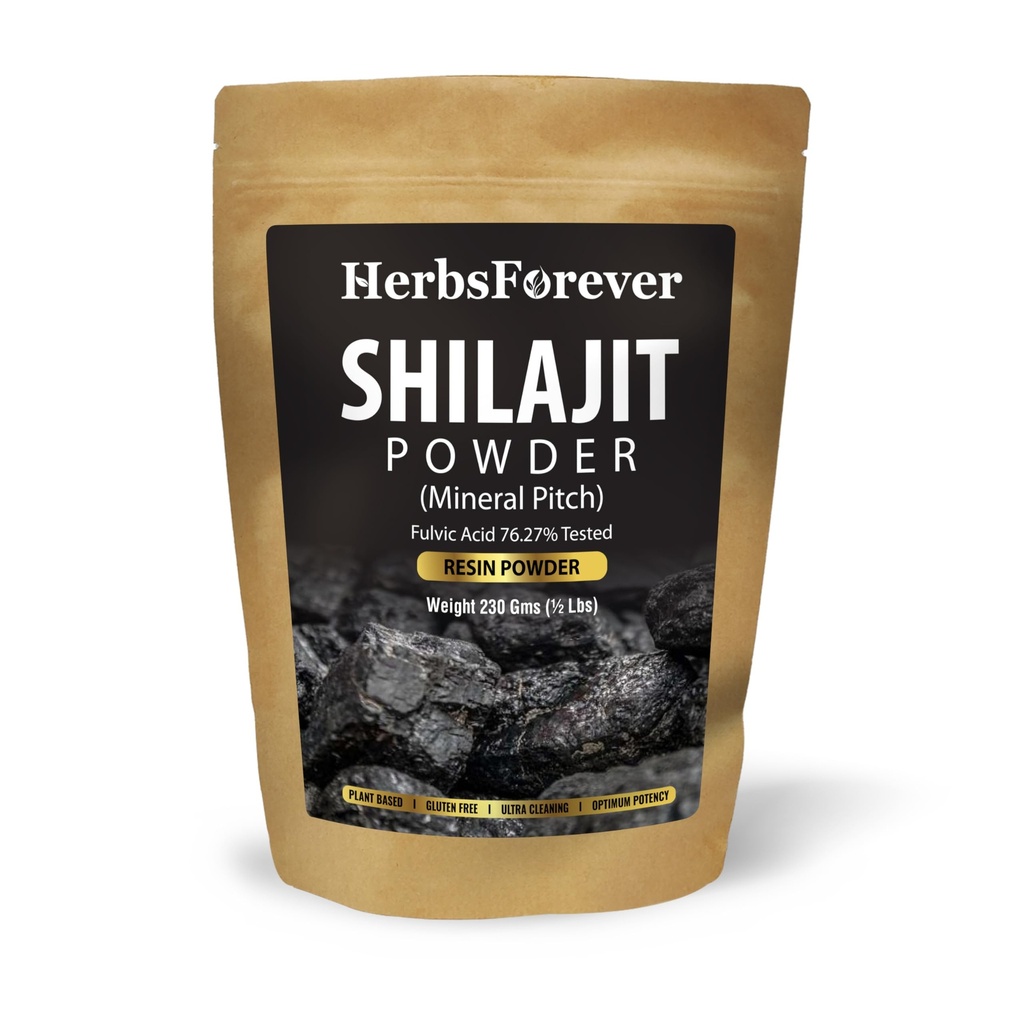 Herbsforever Shilajit Powder Mineral Pitch Antioxidante General Wellness Concentrado Extracto 6:1 8.11 oz 230 GMS