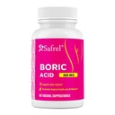 Safrel Boric Acid Vaginal Suppositories - 60 Cuenta (1-Pack) – 100% Pure USA-Made, soporta la salud íntima y vaginal, pH Balance, Odor Control - Women's Wellness Essential