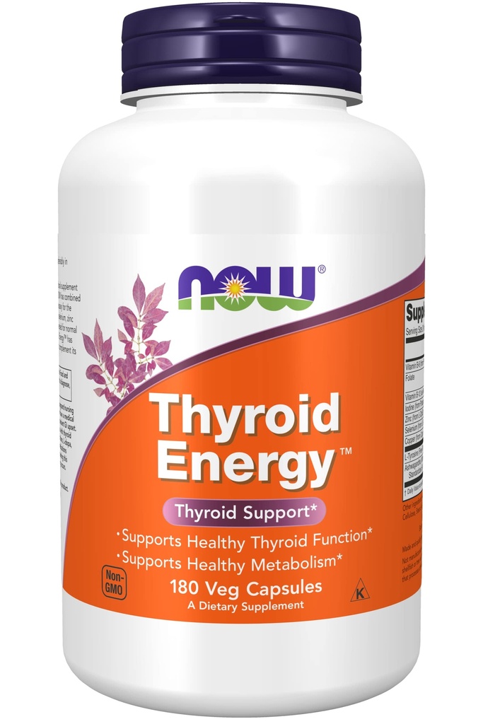 Ahora Alimentos: Energía tiroidea, 180 Vcaps (Pack de 2)