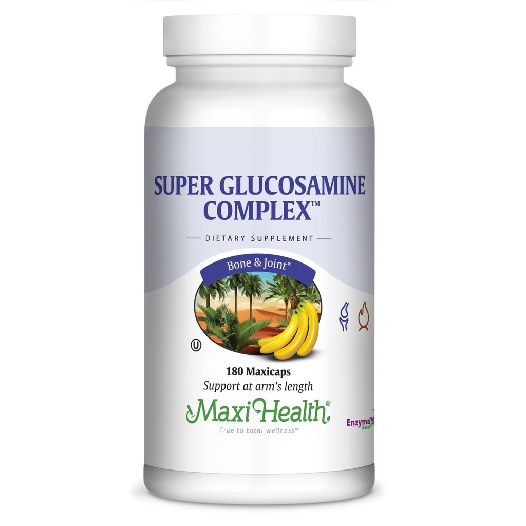 Complejo Maxi Health Super Glucosamine - Fórmula Conjunta - con MSM - 180 cápsulas - Kosher