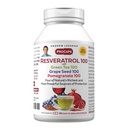 ANDREW LESSMAN Resveratrol-100 with Green Tea 100 Grape Seed 100 Pomegranate 100mg - 60 cápsulas - Four Powerful, Protective Anti-oxidants.