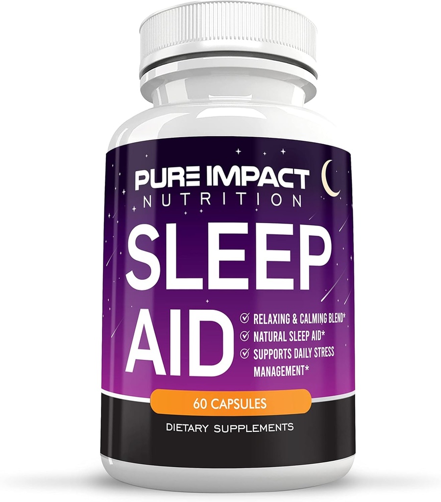 10-en-1 Capsules Naturales de Ayuda al Sueño No-Habit Formación Suplemento para el Descanso Más Profundo con Calcio, Chamomile, Goji, St Johns Wort, 10 Mg Melatonin - 60 cápsulas