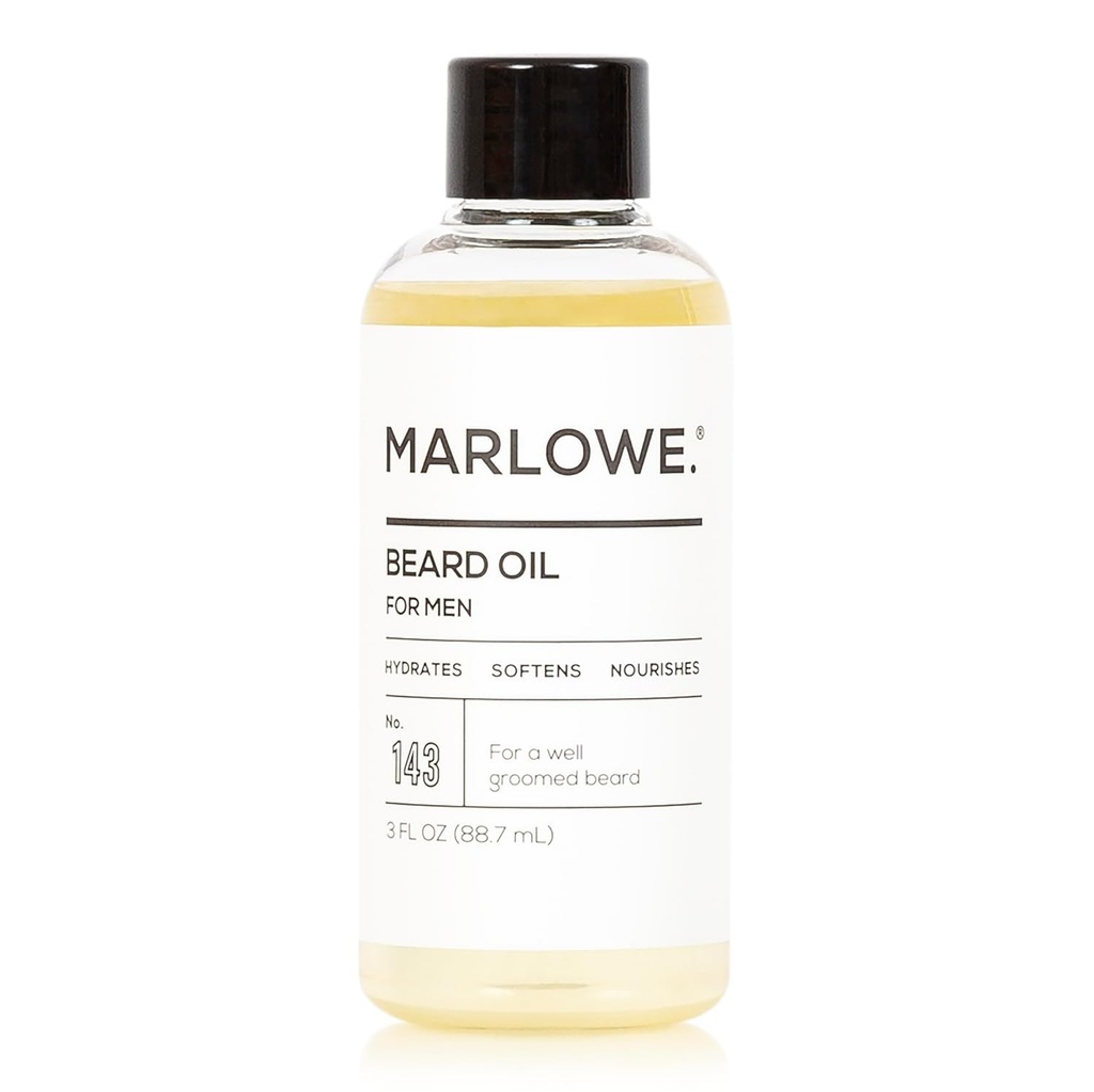 Mary. No. 143 Aceite de barba 3 oz, Acondicionamiento Aceite para Hombres, Cuidado de barba más suave, Suave 100% natural con aceites de girasol y girasol, Condiciones " Nutrishes, Fragrance Free