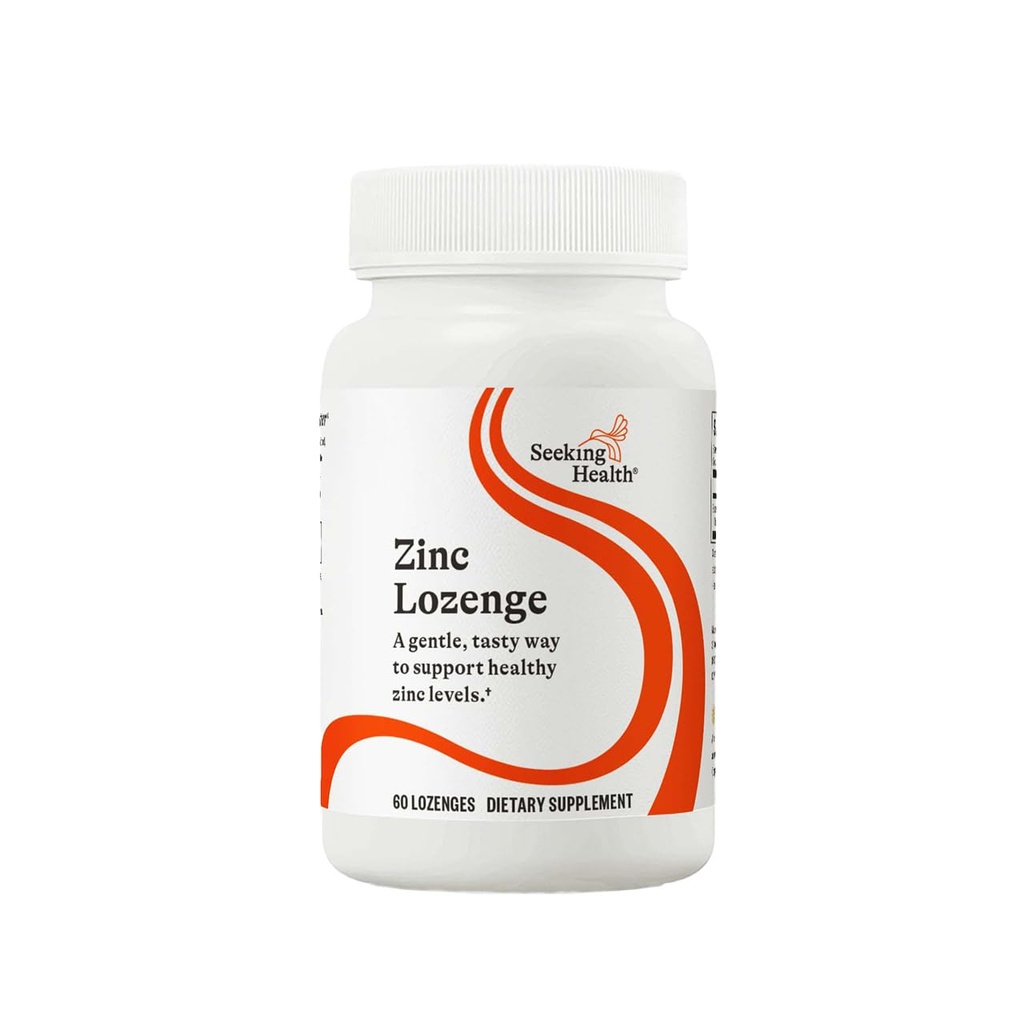 Buscando salud Zinc Chewable, 15 mg de TRAACS® Chelated Zinc Bisglycinate, Immune Support, Natural Fruit Flavor, Vegetarian y Vegan (60 lozenges)*