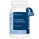 Suplemento de Potasio de Alta Absorción de la Vida para el Musculo, Cerebro &amp; Hueso Salud - No Aditivos Suplemento de Potasio Elemental de Alta Potencia, Hecho en EE.UU. (120 Capsules - 60 Servimientos)