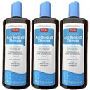 3 Pack Therapeutic Coal Tar Gel Shampoo Anti Dandruff - Psoriasis, Seborrheic Dermatitis, 16 oz cada botella - tamaño grande - T Gel