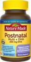Multivitamina posnatal + DHA 200 mg, 60 Softgels, para apoyar a las madres de enfermería " bebés durante la lactancia materna, vitaminas postnatales " Nutrientes Incluye hierro, vitamina D3, calcio, yodo