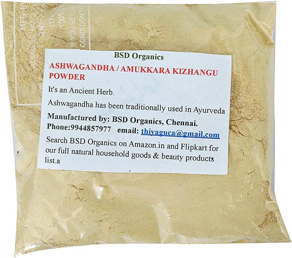 Ashwagandha/Amukkara Kizhangu Powder, 100 gramos / 3.5 onzas