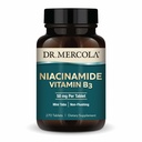 Dr. Mercola Niacinamide Vitamina B3-50 mg por Tablet - Supports Metabolic Health - Non-Flushing - Mini Tabs - Non-GMO, Gluten-Free &amp; Soy-Free - 270 Servings (270 Tablets)