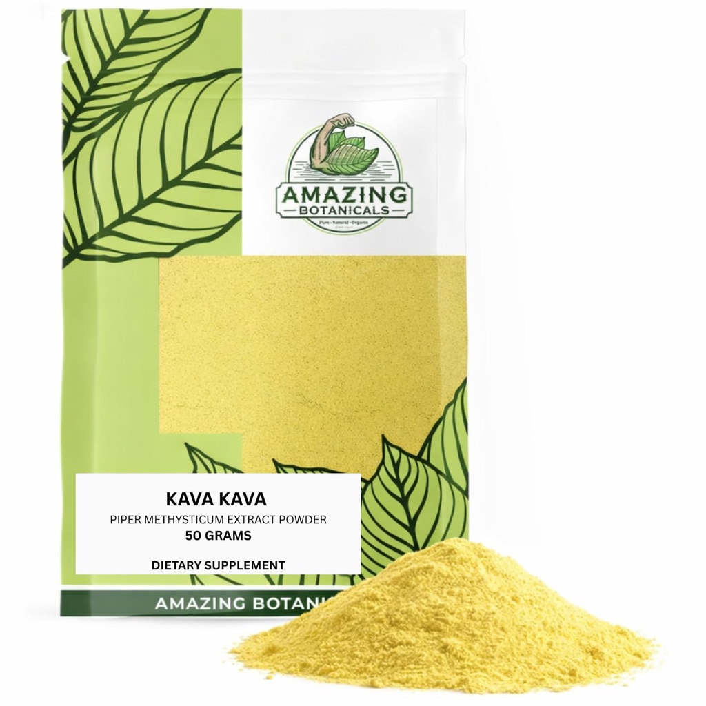 Extracto Premium de Kava 70% - Relajación de alta potencia y suplemento de alivio de estrés - Booster de Mood natural, calma y sueño (50 gramos)
