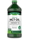 La verdad de la naturaleza MCT Oil TENIDO 16 fl. oz TENIDO Keto, Fórmula desenfrenada tóxica con aceite de coco tóxico Vegan, No GMO, y Gluten suplemento libre