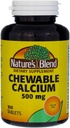 Calcio Chewable Blend de la naturaleza 500 mg, 100 Tabletas (Pack of 4)