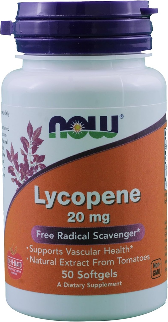 Ahora Alimentos Licopeno, 50 softgels / 20 mg (Pack de 2)