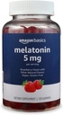 Basics Melatonin, Sleep Support Gummies, Strawberry Flavor, 5mg, 120 Conde (antes Solimo)