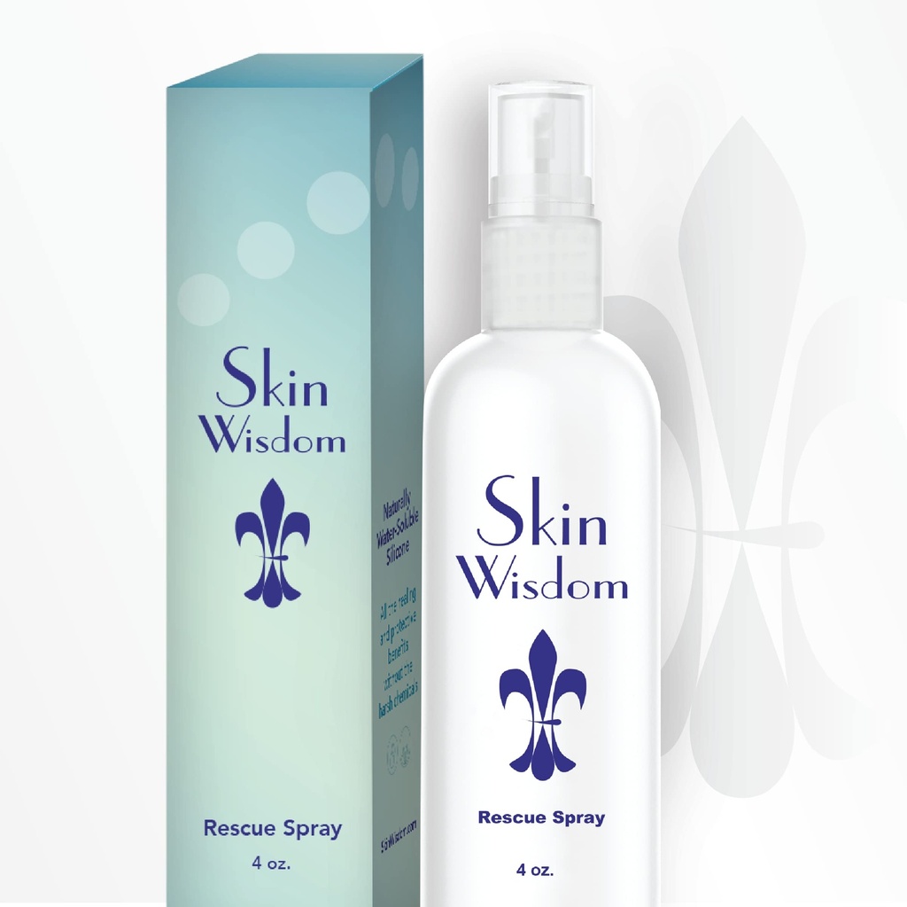 Spray Rescate promueve la piel sana con ácido hialurónico, aloe orgánico Vera y Fórmula patentada para Eczema, Rosacea, Dermatitis de radiación, Sunburn, Rash, Reducción de la cicatriz 4 fl oz