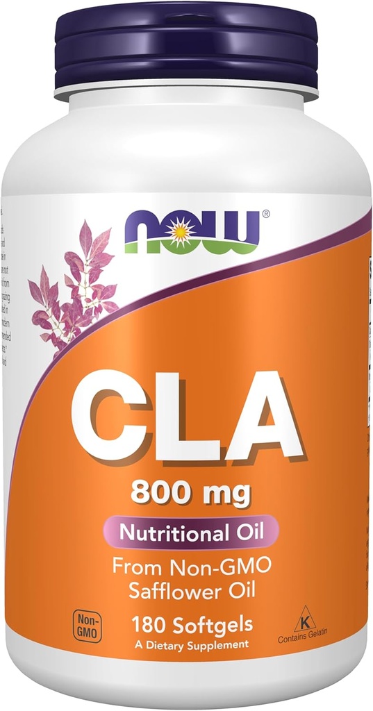 AHORA Suplementos, CLA (Acido Linoleico Conjugado) 800 mg, Aceite Nutricional, 180 Softgels