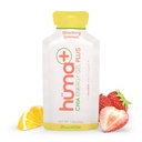 Huma Plus (Doble Electrolytes) - Chia Energy Gel, Strawberry Lemonade, 12 Gels, 25mg Caffeine - Stomach Friendly, Real Food Energy Gels