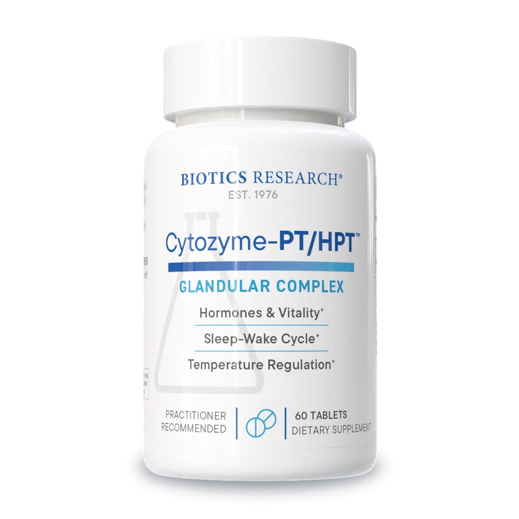 BIOTICS RESEARCH Cytozyme PT HPT Lamb Pituitary/Hypothalamus Complex, Supports Function of the Pituitary Gland and Hypothalamus, Adrenal Health, Brain Boost 60 Tablets