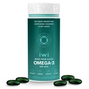 Iwi Omega-3, 30 Softgels (30 Servings), Vegan Plant-Based Algae Omega 3 con EPA + DHA, Whole-Body Support Suplemento dietético, Krill " Fish Oil Alternative, No Fishy Aftertaste
