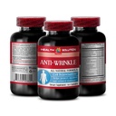 Vitamina E colágeno - ANTI-WRINKLE COMPLEX - Minerales de piel, fórmula natural anti-envejecimiento, cápsulas antirrugas para la cara, arruga anti suero, ácido alfa lipoico, píldoras anti arrugas para las mujeres, 1B 60 cápsulas