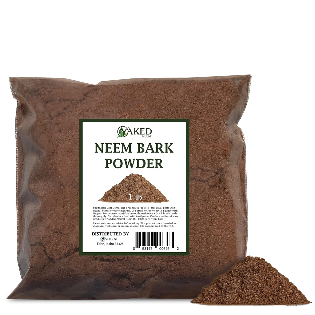 Neem Bark Dental &amp; Digestion Support - 16oz Polvo de dientes