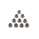 Ayuda auditiva Domes Smoky Consejos grises Ear Piezas cómodas para Open Fit BTE Amplificador de sonido PSAP Kit invisible, excepto para RIC 5mm (S * 10)