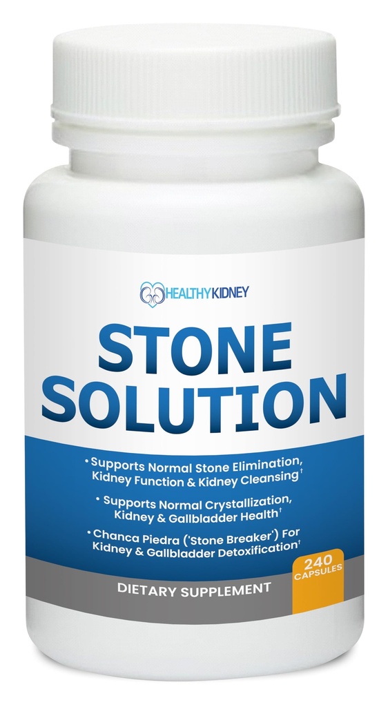 Stone Solution Capsules- Natural Dissolver, Kidney Stone Support " Kidney Cleanser Chanca Piedra Stone Breaker Gallbladder Cleanse, Flush " Stop Recurrence, Stone Relief 60 Servings