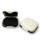 (2 in Pack) Hearing Aid Storage Case Small - Hearing Aids Carrying Box Hard Holder Para CIC, ITC ABS White