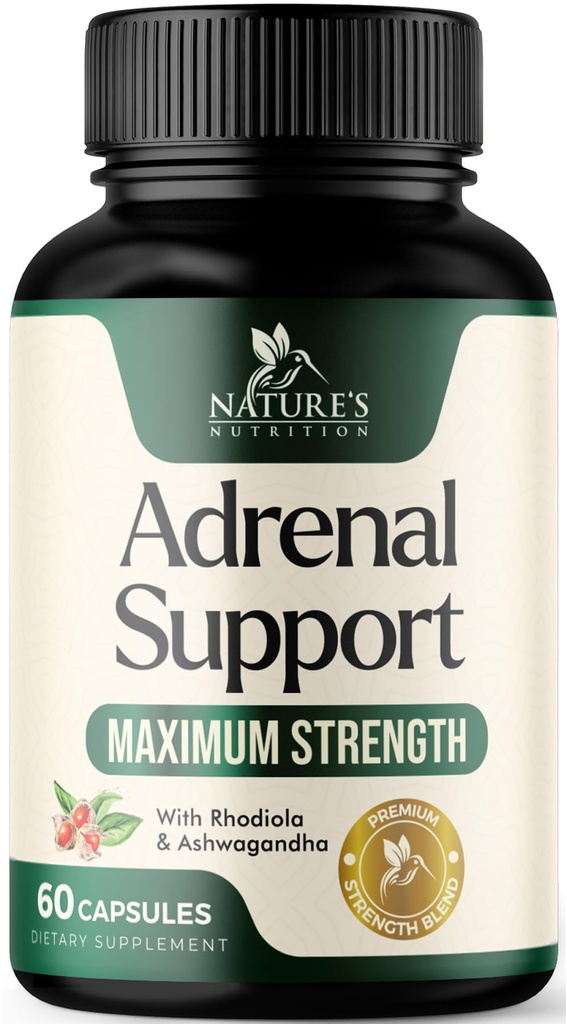 Suplementos de Apoyo Adrenal Complejo Cortex, Mejor Suplemento Energético, apoya los niveles de salud y energía de Cortisol, Daily Ashwagandha for Women &amp; Men, apoya el sistema Adrenal Fatigue & Immune, 60 cápsulas