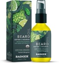 Aceite de barba de Badger, Babassu & Jojoba, Certified Organic, Acondicionador de barba premium, Aceite de barba para piel seca, aceite de barba para barba larga, aceite de pelo facial, 1 oz botella de vidrio