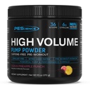 PEScience High Volume Stim-Free Pre Workout Pump Powder, Nitric Oxide Booster con L Citrulline &amp; L Arginine Nitrate, Non-Stim Preworkout para Hombres y Mujeres, 36 Scoops, Guava Pineapple Punch